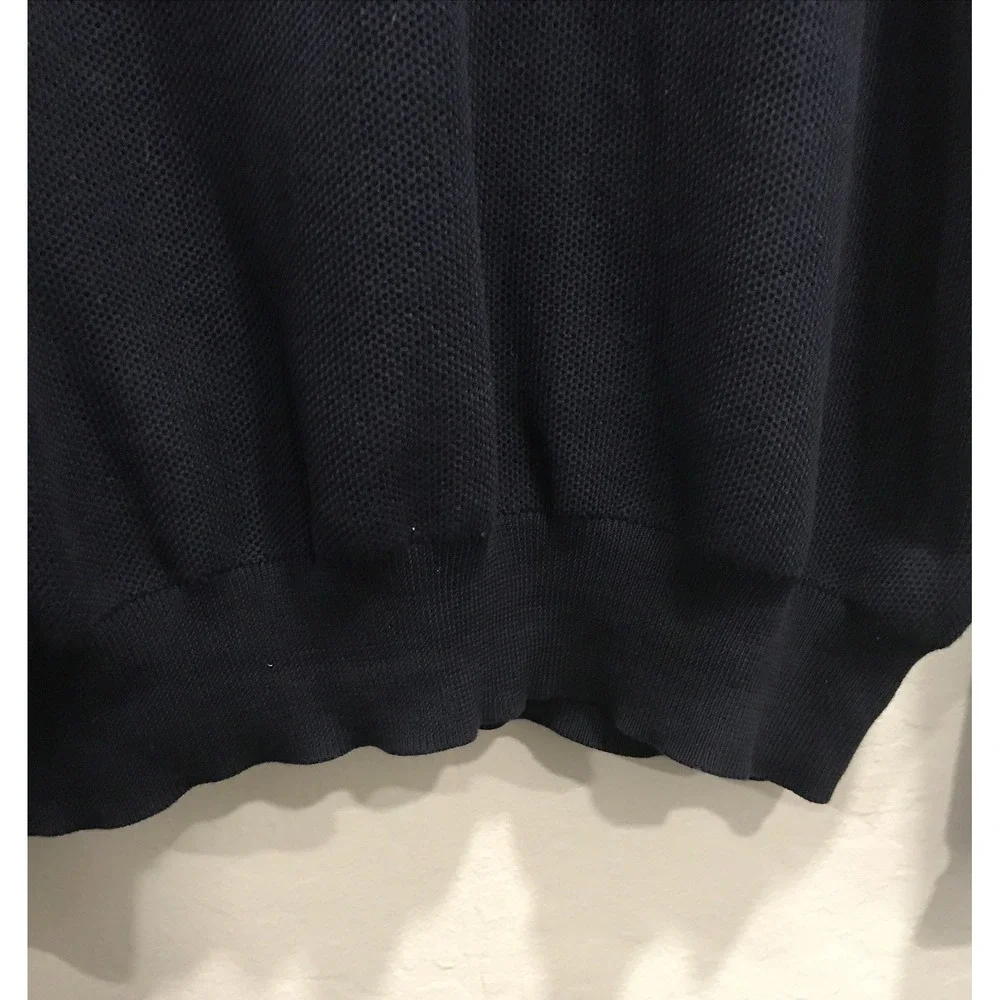 Polo Ralph Lauren Mens Sweater 1/4 Zip XXL Blue Pima Long Sleeve Blue Pony Golf